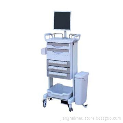 Hospital Medical Mobile Tray Trolley, Measures 845x635x1550mm